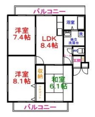 島田第８マンションの物件間取画像